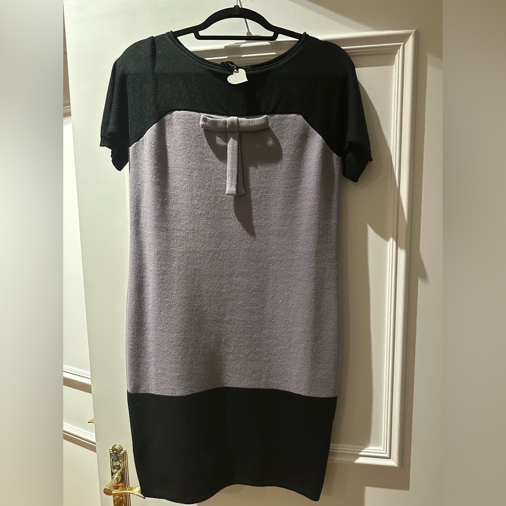 Twin-Set Dress Black/Purple size small MIDI - Picture 3 of 4